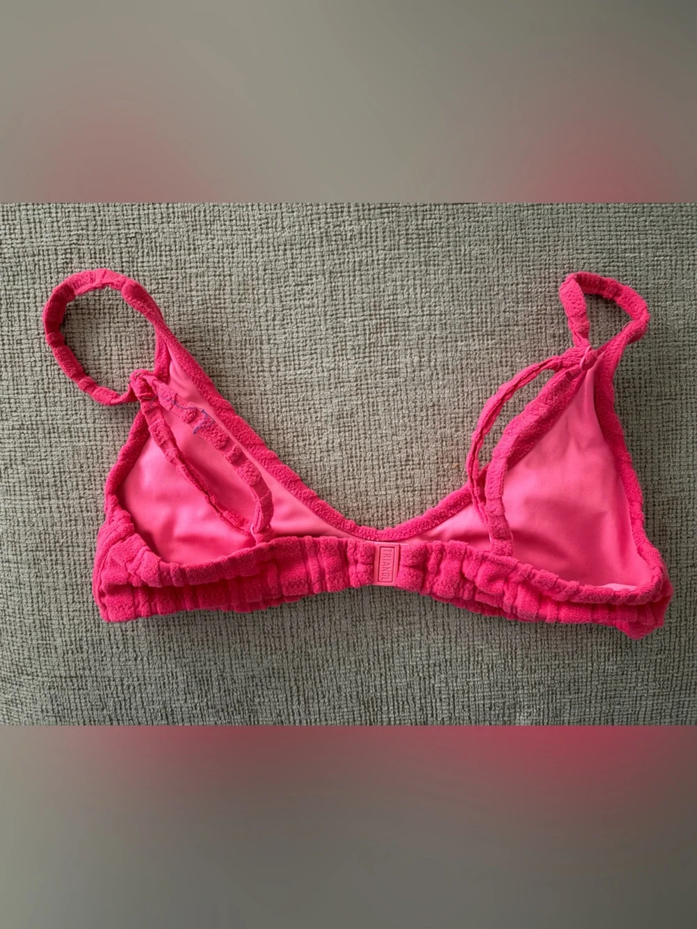 triangl swimwear Bright Pink Terry Bikini Top